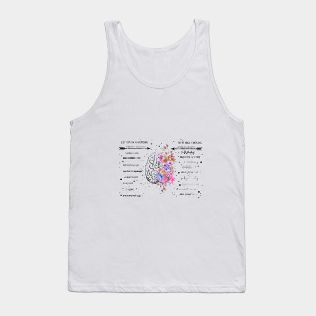 Left and right brain function Tank Top by RosaliArt